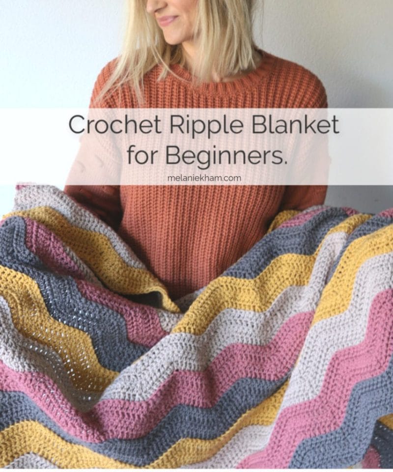Easy Crochet Ripple Blanket Tutorial 
