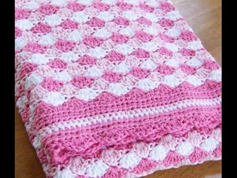 How to Crochet a Baby Blanket Using a Shell Stitch