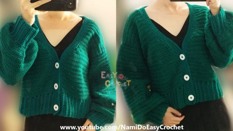Green Cardigan Crochet Tutorial