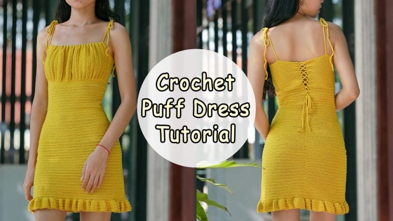 Crochet Puff Dress Tutorial | Chenda DIY 