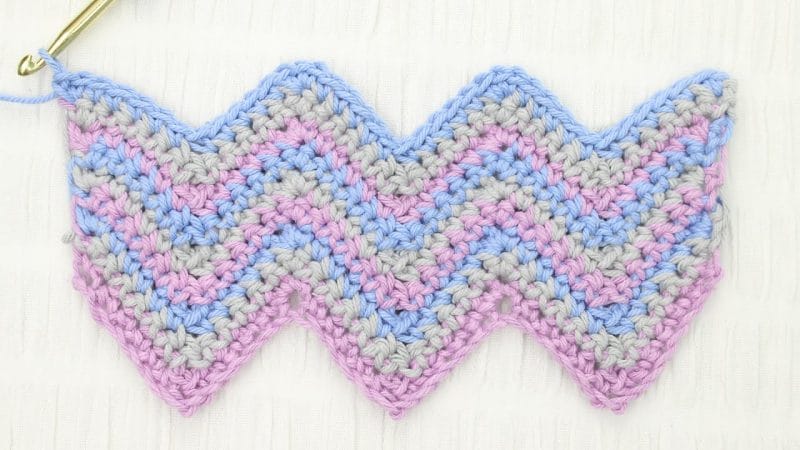 Simple Chevron Crochet Stitch Tutorial