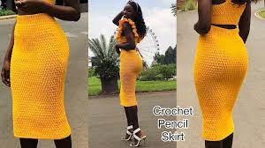 Crochet Midi Pencil Skirt