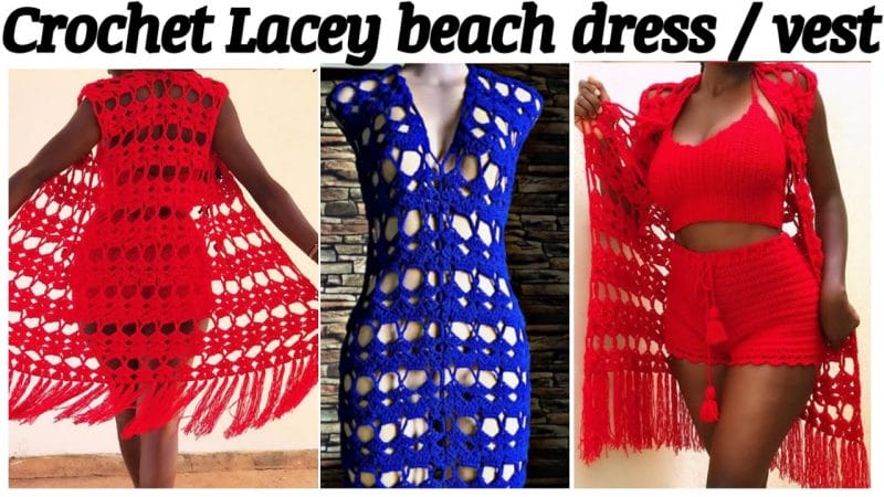 EASY CROCHET LACE COVER UP DRESS/VEST