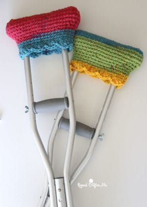 crochet crutch covers