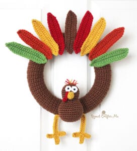 crochet turkey wreath