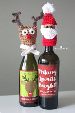 Christmas Crochet Bottle Top