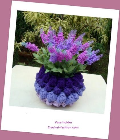 Violet vase holder