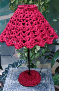 Crochet lampshade