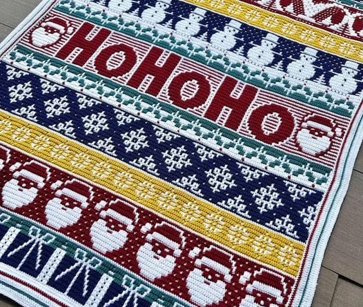 HoHoHo Mosaic Blanket