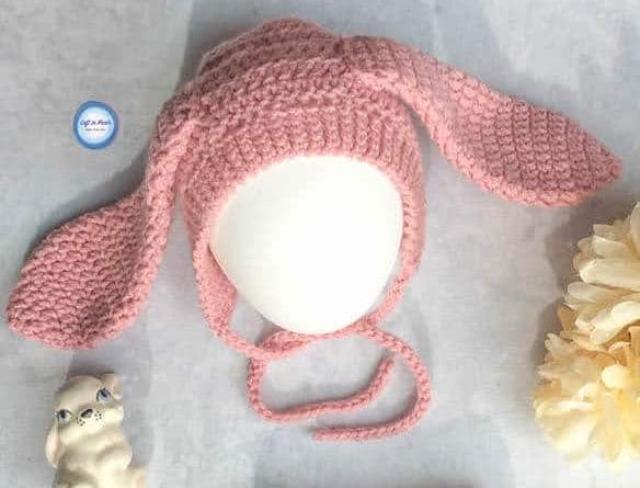 Cute crochet bunny hat