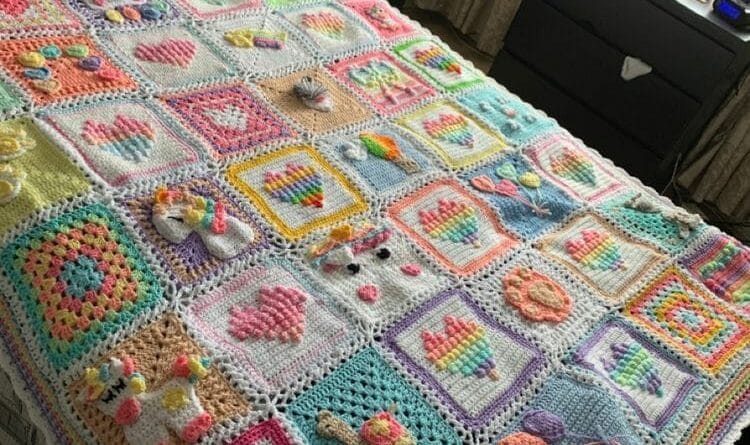 3D Granny Squares: Crochet Pattern